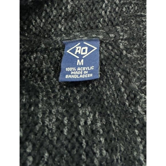 Amongst Others Cable Knit Fisherman Sweater Pullover Men's Medium Wine Mock Neck - Picture 4 of 8